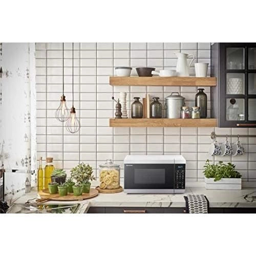 Sharp YC-MG02E-W forno a microonde Blu, Bianco Superficie piana 20 L 800 W