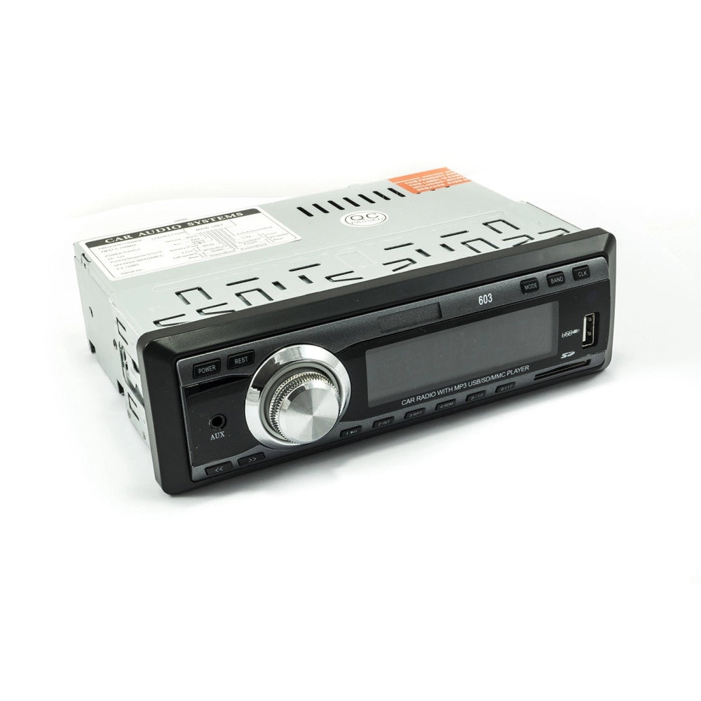 Trade Shop - Autoradio Fm Stereo Auto Lettore Mp3 Usb Sd Card Ingresso Aux Wma Radio 603 -