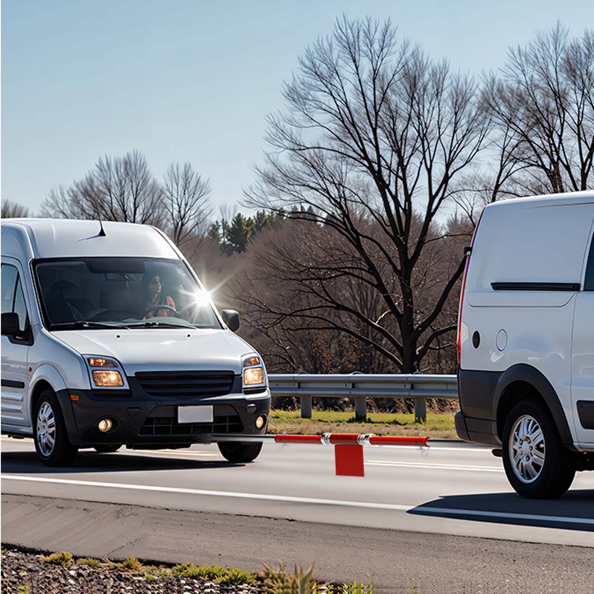 Barra da traino max 3 tonnellate 2 m in acciaio con smorzamento