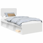 Letto singolo | Letto per adulti | Struttura del letto Bianco 75 x 190 cm Pino massello