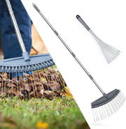 Set di Raccoglitore Foglie per Giardino - 64-160cm Raccoglitore di Paglia per Giardino Adattabile e 43cm Forbici per Giardino Manuale