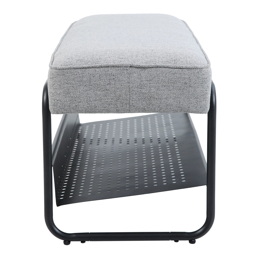 Panca Portascarpe Lillehammer Scarpiera 90x37x42 cm Grigio [en.casa]
