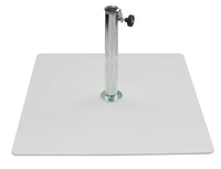 Base per Ombrellone da Giardino 30 Kg per Tubi Ø38mm in Metallo Bianco