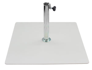 Base per Ombrellone da Giardino 30 Kg per Tubi Ø38mm in Metallo Bianco