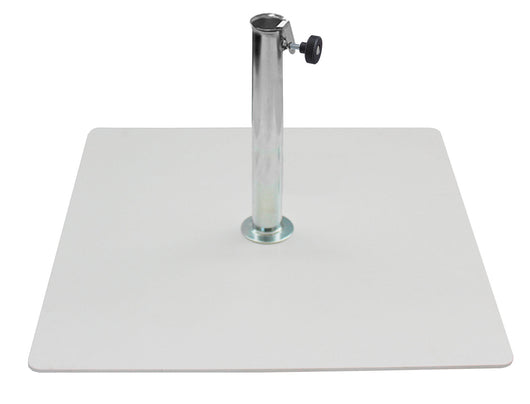 Base per Ombrellone da Giardino 20 Kg per Tubi Ø38mm in Metallo Bianco