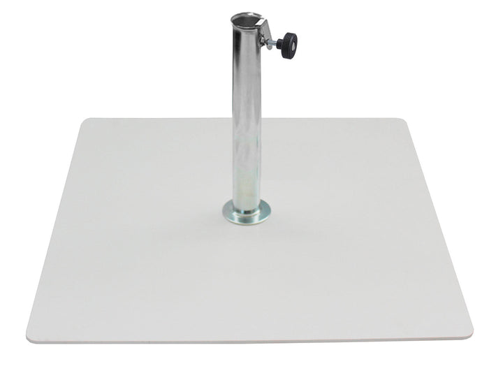 Base per Ombrellone da Giardino 20 Kg per Tubi Ø38mm in Metallo Bianco