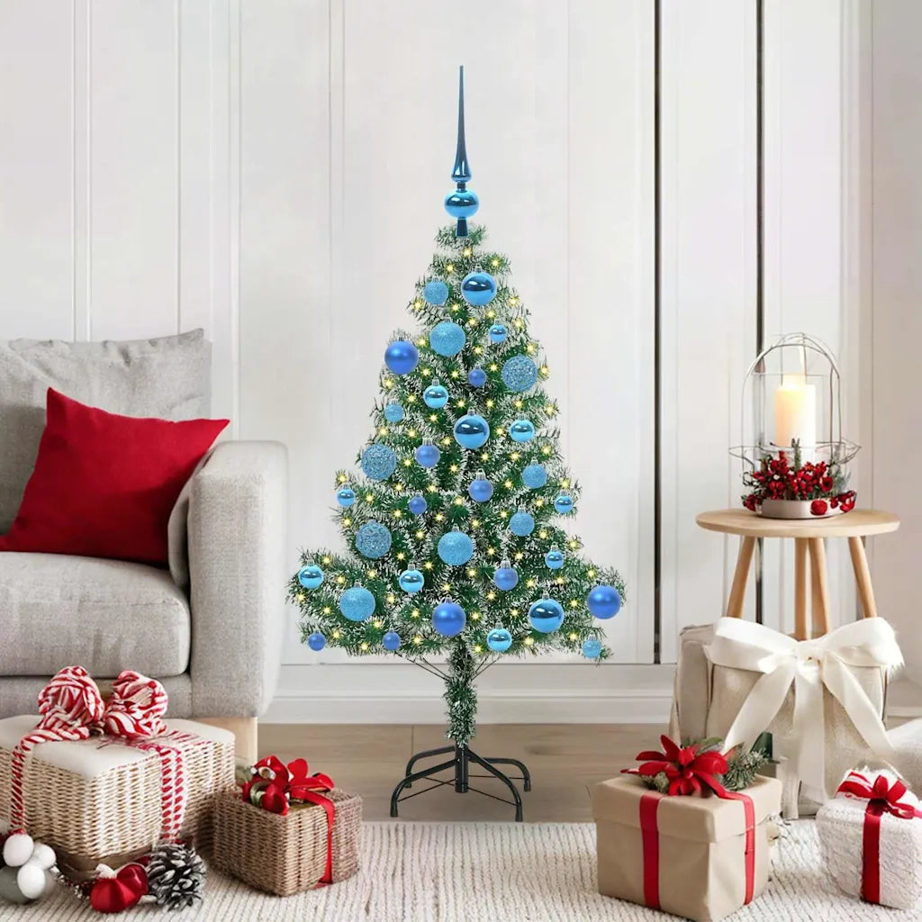 Albero di Natale Artificiale Imbiancato con Luci LED 120 cm 3396804