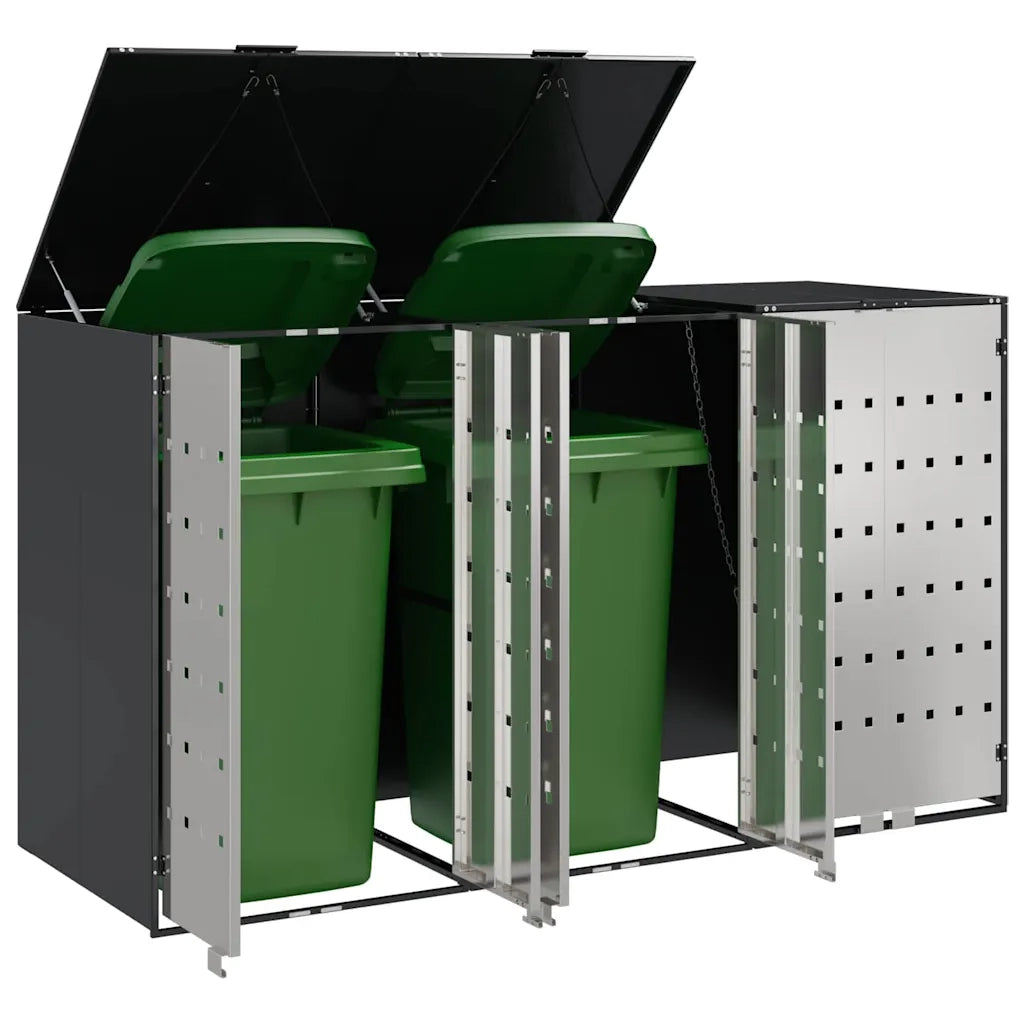 Contenitore per Rifiuti per 3 Bidoni 340 x 77.5 x 115.5 cm