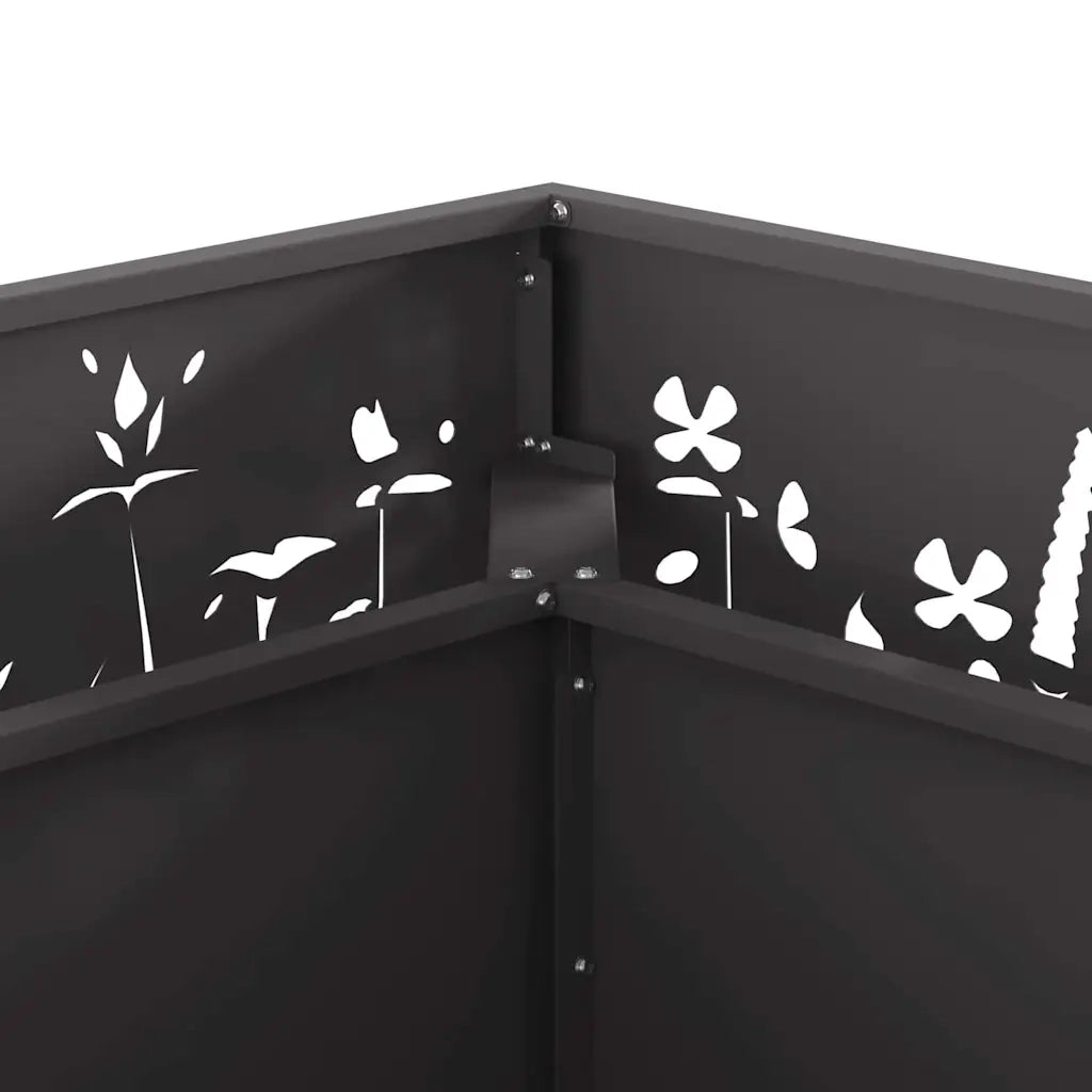 Focolare Nero 80 x 80 x 30 cm Acciaio CFW1399006