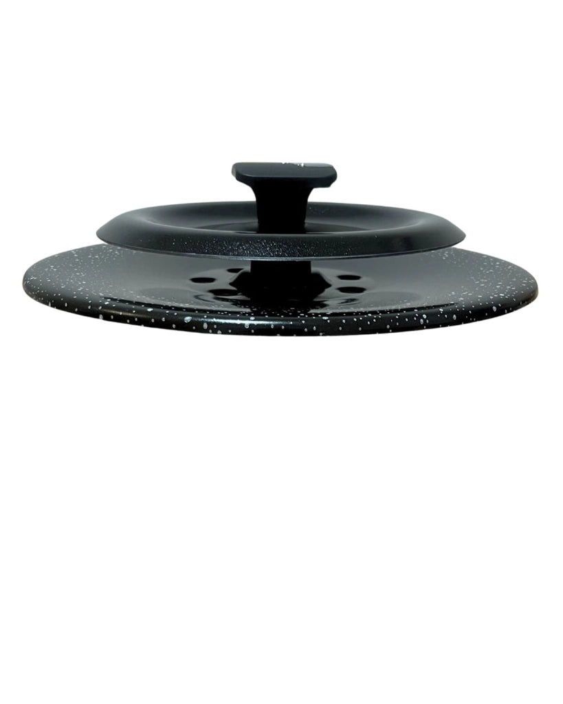 Kit 3 Coperchi Magici Antiodore Ventur Magic in Alluminio Ø24-28-32 cm Pomello Salvaspazio Nero