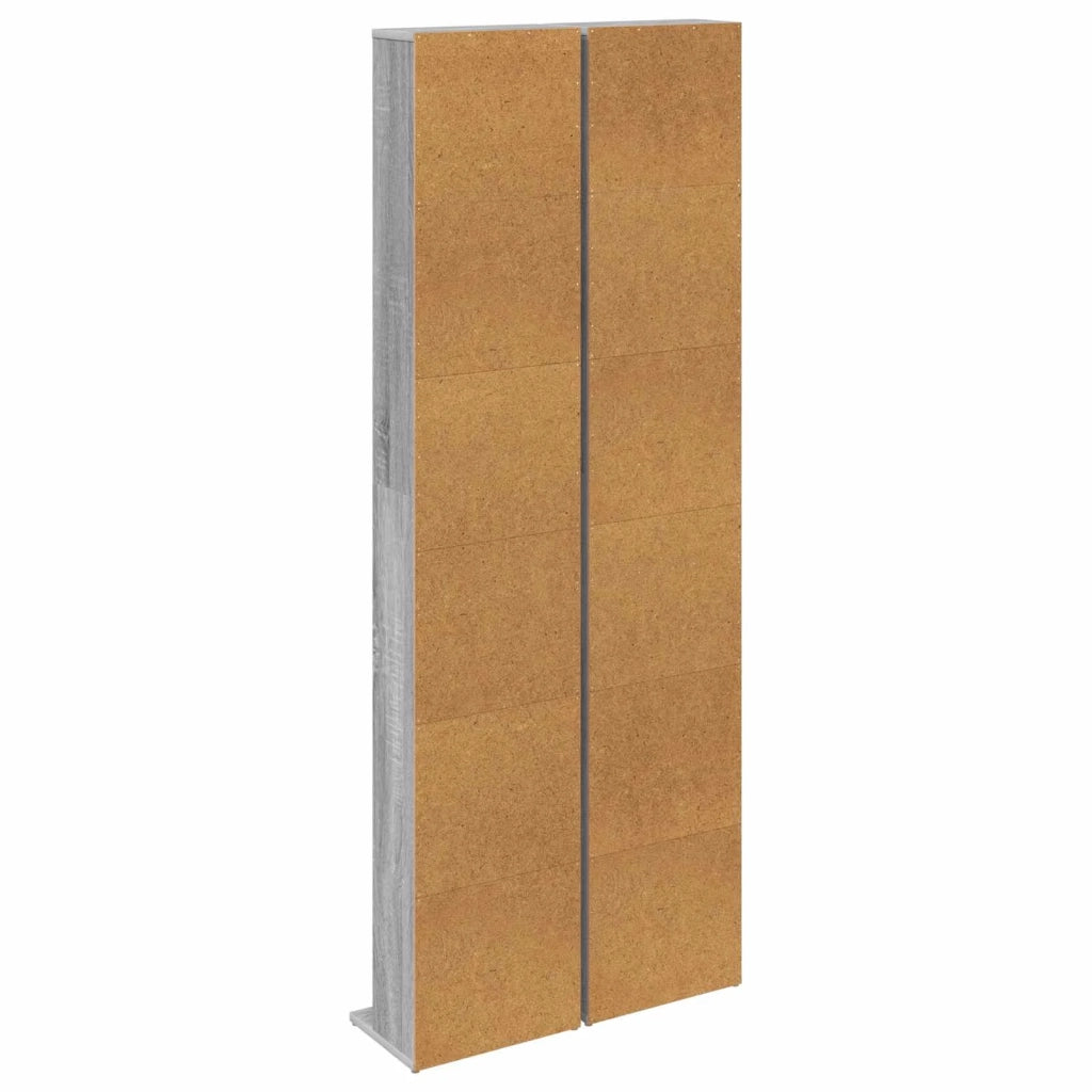 Mobile per CD 2 pz Sonoma grigio 33 x 23,5 x 175 cm 8012653
