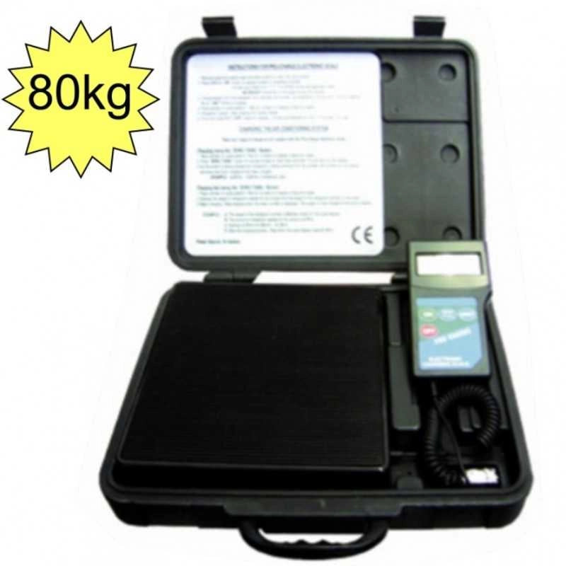 Bilancia Elettronica digitale fino a 80 kg. valigetta refrigerazione X GAS FREON - UNIVERSALE