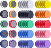 60 magneti colorati per vari fini (10 colori) - Magnet per lavagna per scuola, cassettino e parete magnetica