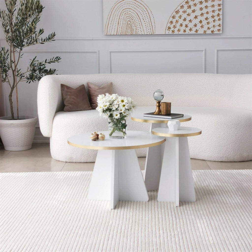 Cardito, Tavolino da Salotto Modulabile, 40x40x50h cm Bianco