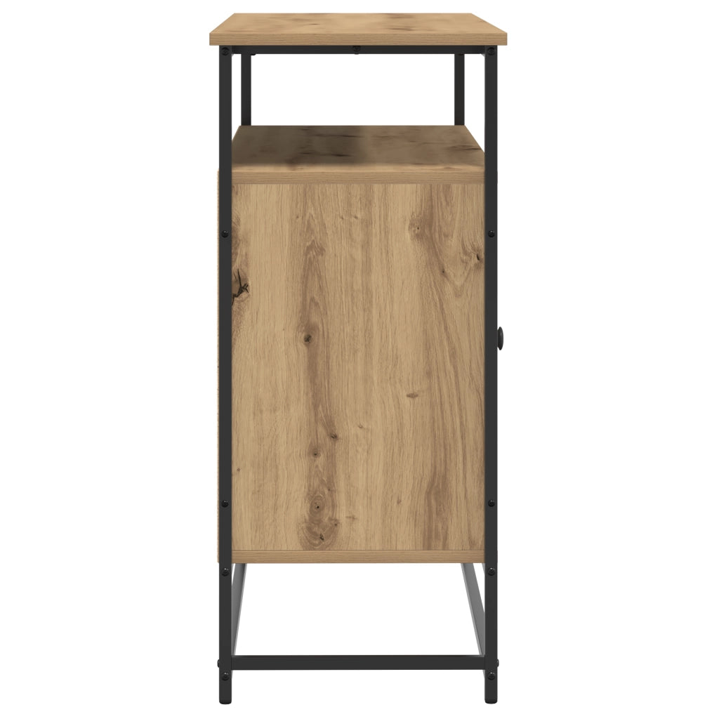 Credenza Artisan Rovere 100x35x80 cm Legno ingegnerizzato e Acciaio