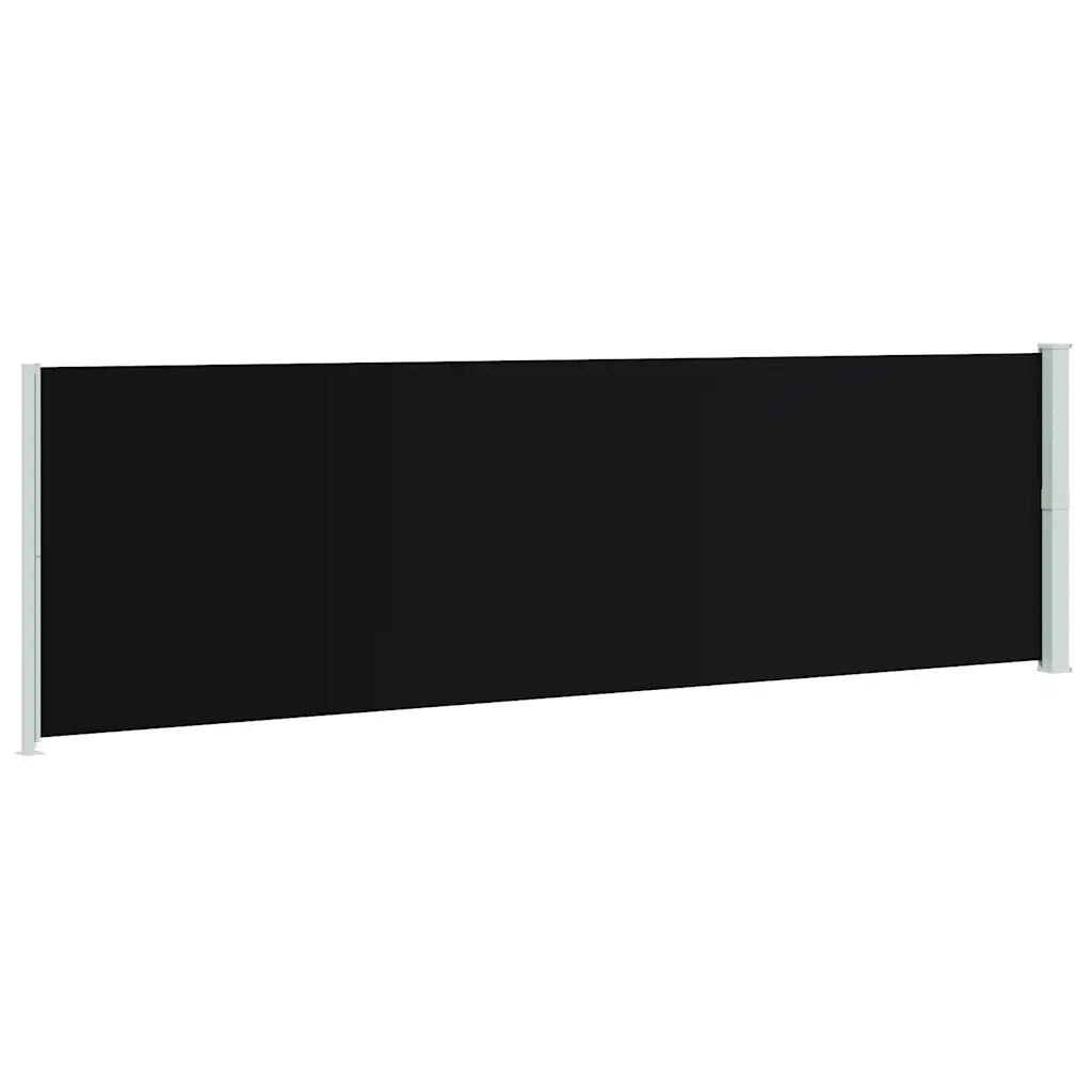 Tenda da Sole Laterale Retrattile per Patio 180x600 cm Nera 317964