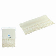 Trade Shop - Asciugamano Bagno Telo Cotone Morbido Decorato 70x140cm 380gr Beige Chiaro 79504 -