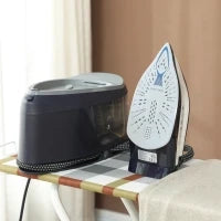 Ferro da Stiro 2800W 100 g/min, Funzione ECO, Suola in Ceramica, Doppio Strato Anticalcare, Serbatoio Estraibile 2 L, Blu