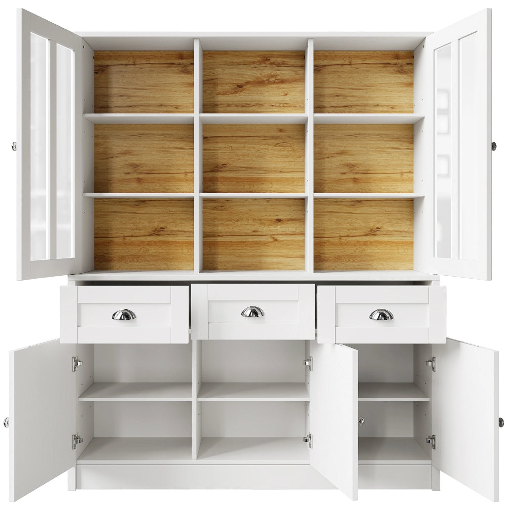 Libreria Alta con Ante e Cassetti ¨C MINIMAL ¨C Bianco, 140x38.5x175