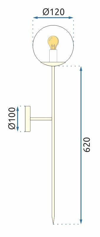 Lampada Gold 75cm APP580-1W