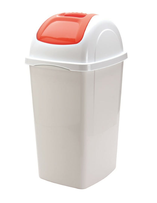 Pattumiera Europa Coperchio Basculante 33 Litri 30X33X59 Cm Bianco - Bama