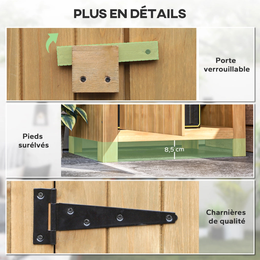 Casetta da giardino ¨C Minimal ¨C legno naturale 77.5x54.2x179.5 cm