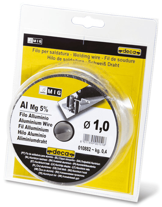 Filo Alluminio-Mg 5% D.1,0 Kg.0,4 Bobina 100Mm [B - Deca Diffusion