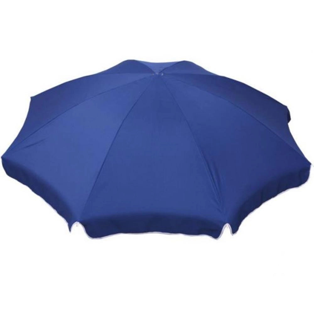 Trade Shop - Ombrellone Mare Spiaggia Giardino Palo Alluminio E Tessuto Grande 240cm Blu -