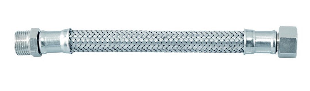 Flessibile Tubo Telato Normale Cm 30 40 50 60 3/8 1/2 Idraulica Bagno Set 5 Pezzi - Idrobric