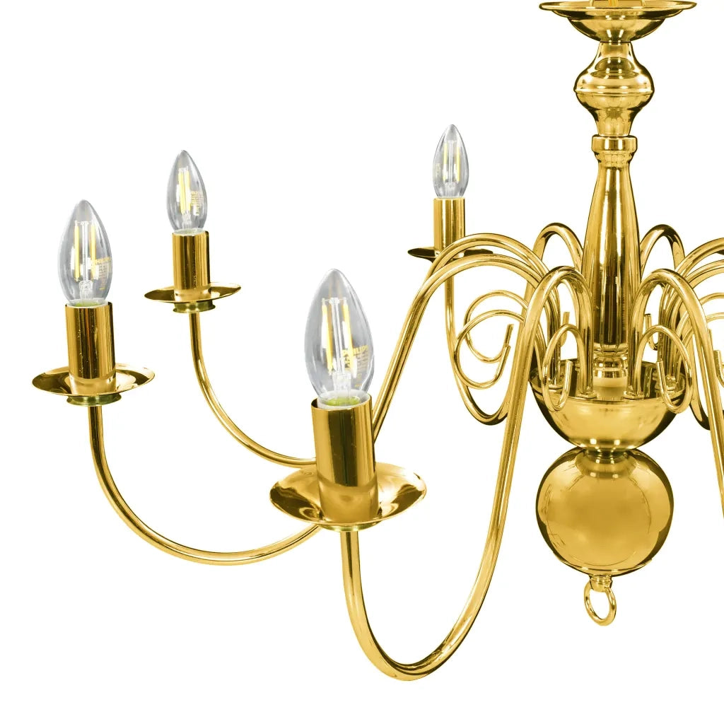 Lampadario Oro con 8 Lampadine E14 CFW7223412