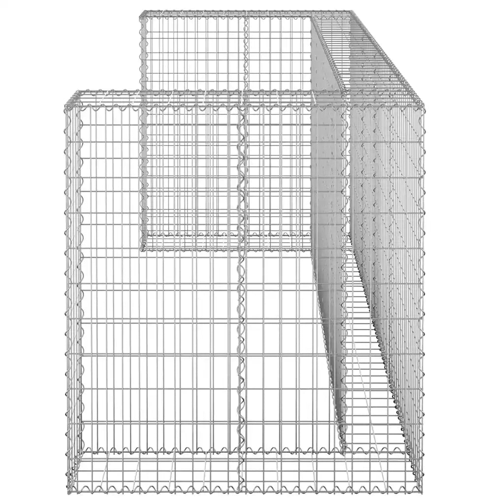 Gabbione per Bidoni in Acciaio Zincato 254x100x110 cm 151300