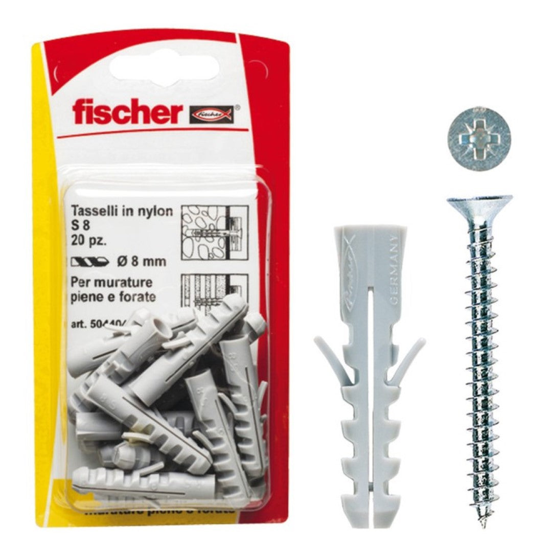 Tasselli Nylon S 5 V K Set 5 Pezzi - Fischer
