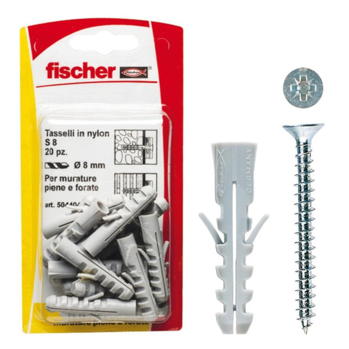 Tasselli Nylon S 5 V K Set 5 Pezzi - Fischer