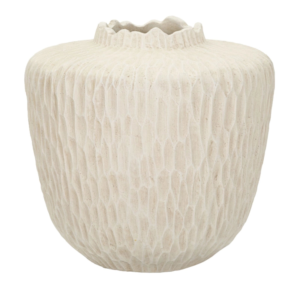 Vaso Shade Ø35x32,5 cm in Mgo Crema