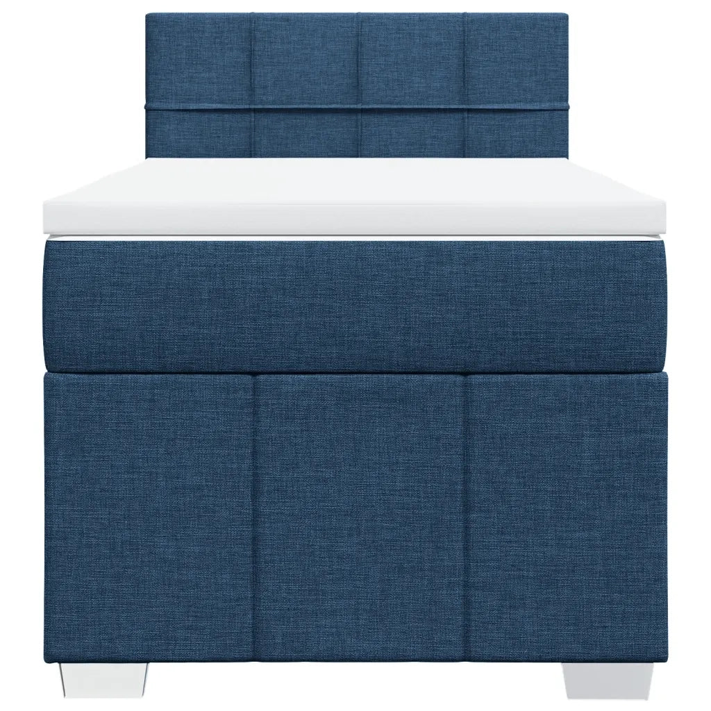 Giroletto a Molle con Materasso Blu 100x200 cm in Tessuto