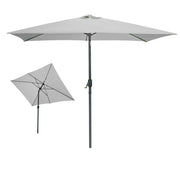 Ombrellone rettangolare inclinabile grigio chiaro 200x300x250 cm – Telo in poliestere resistente ai raggi UV