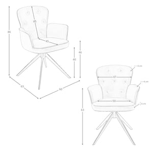 Sedia girevole in similpelle verde scuro