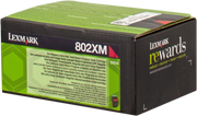 ORIGINAL Lexmark toner magenta 802XM 80C2XM0 ~4000 Seiten cartuccia di stampa riutilizzabile