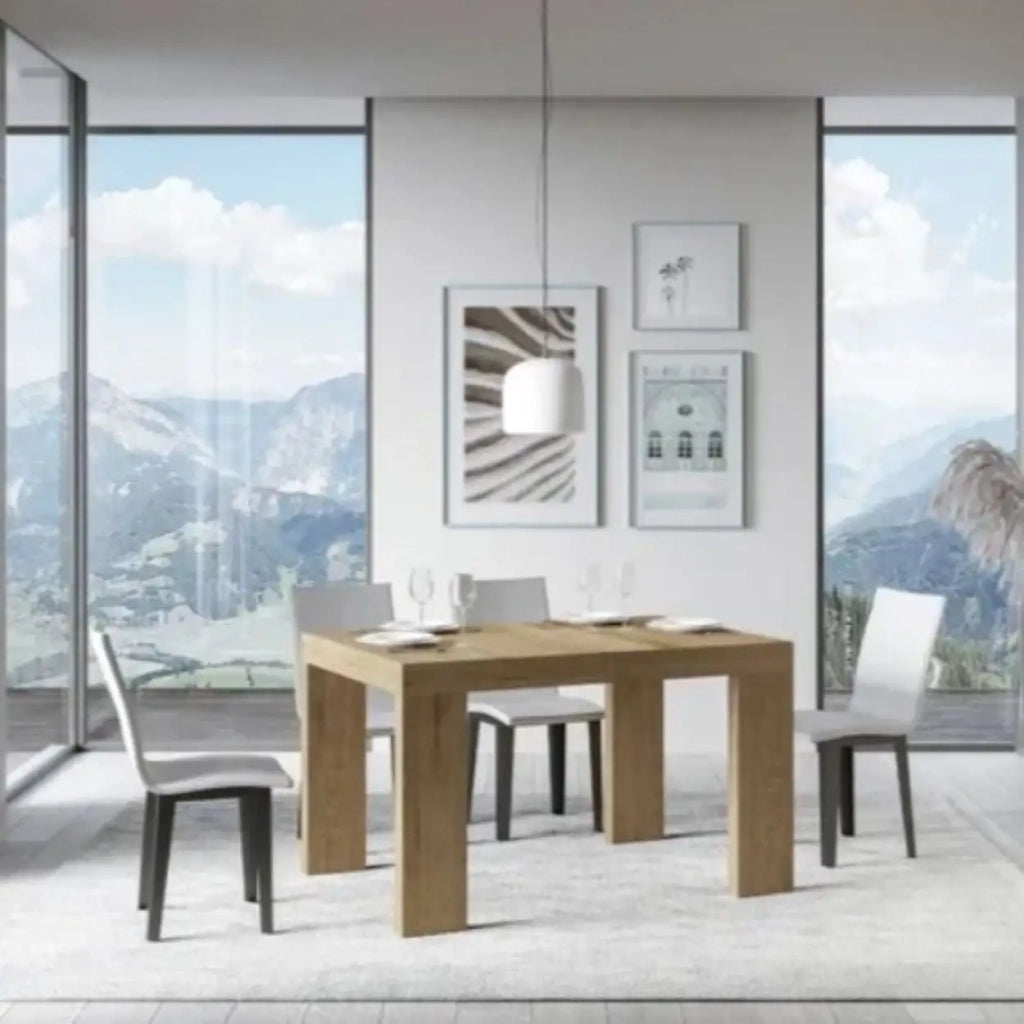 Tavolo allungabile 120/224x90 cm Roxell Premium colore quercia natura