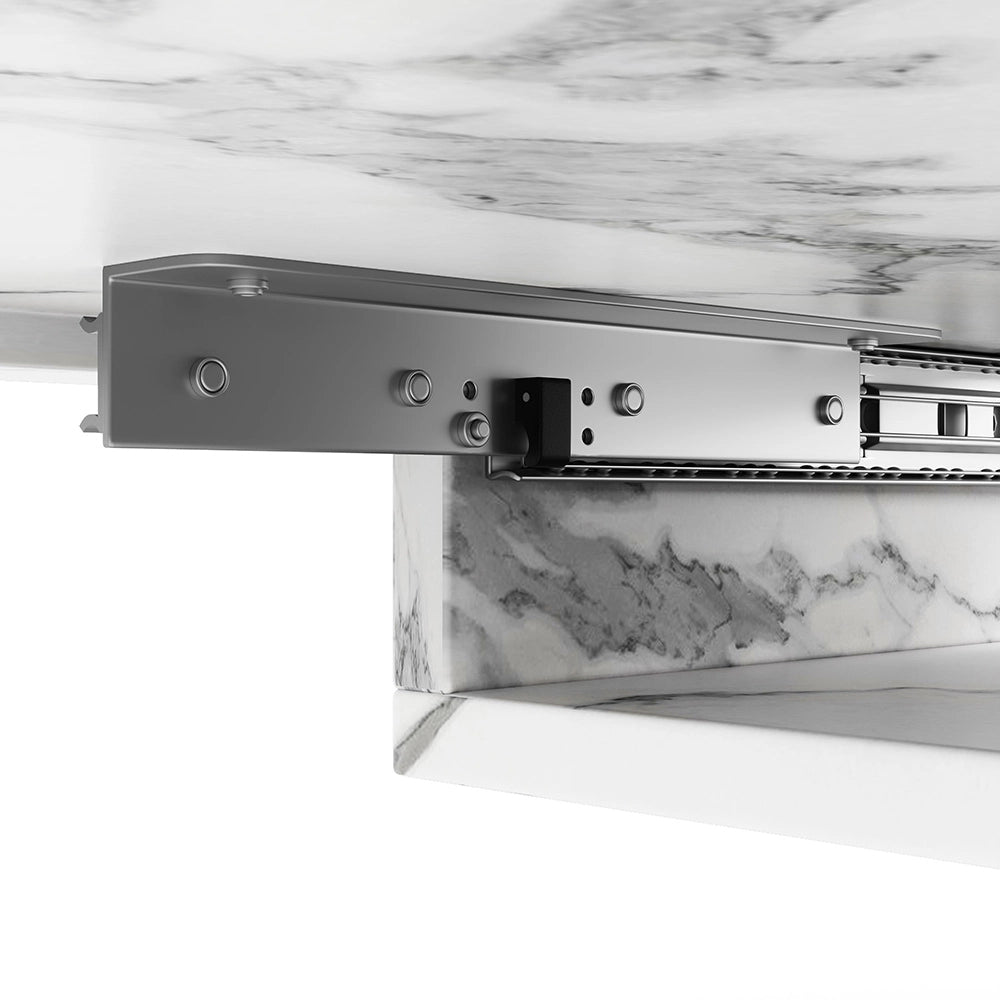 Tavolo allungabile - Xylo - 120-160x80cm noce/marmo gambe stella