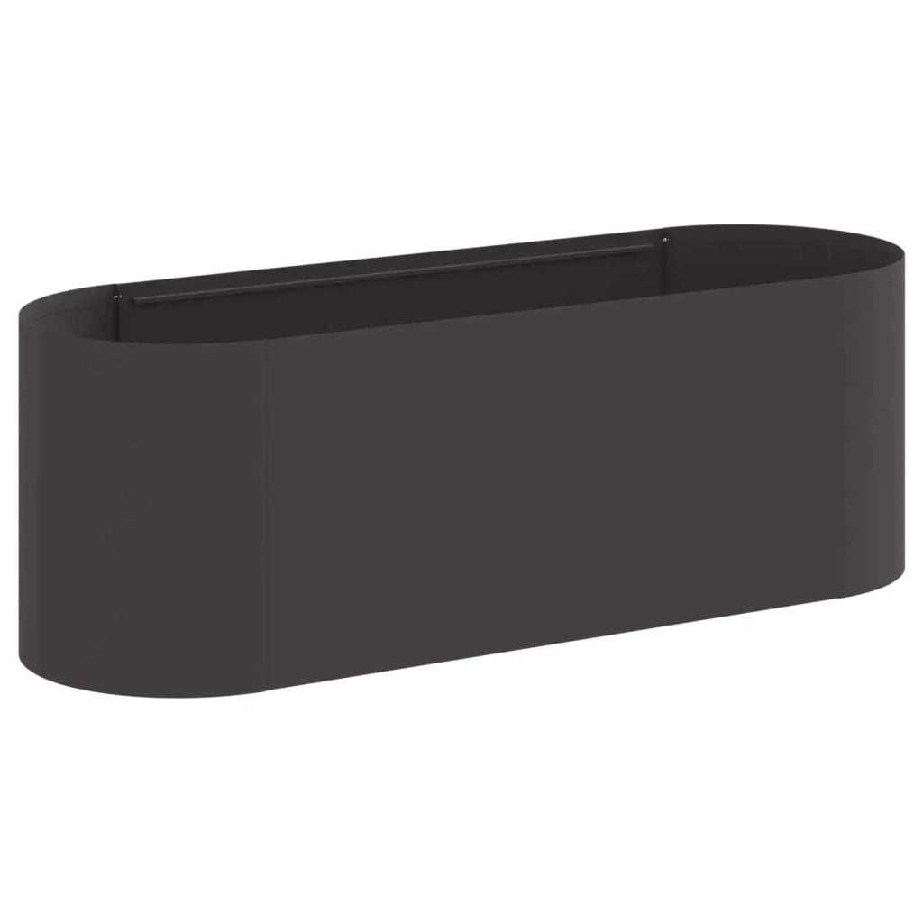 Letto rialzato da giardino Nero 120 x 40 x 40 cm Acciaio 8011684