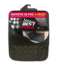 Tappeto Pvc Best Pole 4 Pezzi Nero - Rhutten