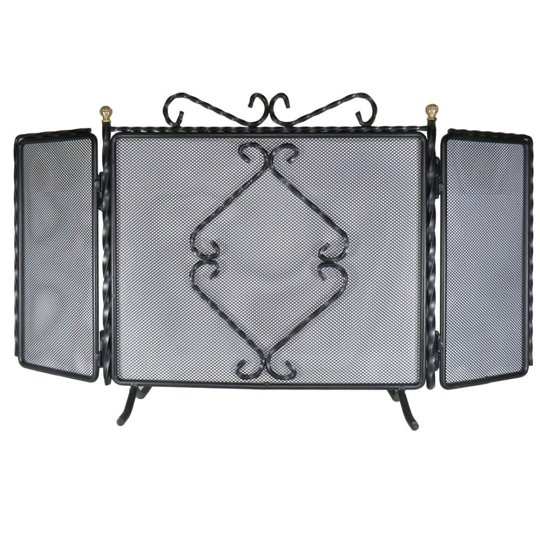 Parascintille Dosser Due Ante Camino 95X50H Cm - Artigianferro