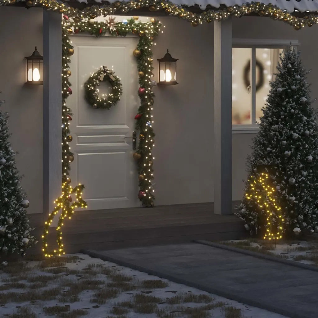 Luce Decorativa Natale con Picchetti Stella Cadente 80LED 62cm CFW8634597