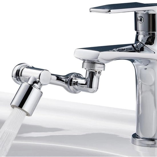 Accessorio per rubinetto a 1080 gradi di rotazione - Estensione - Adattatore - Efficace risparmio d'acqua - Coperchio - Installazione facile - Estensione del rubinetto