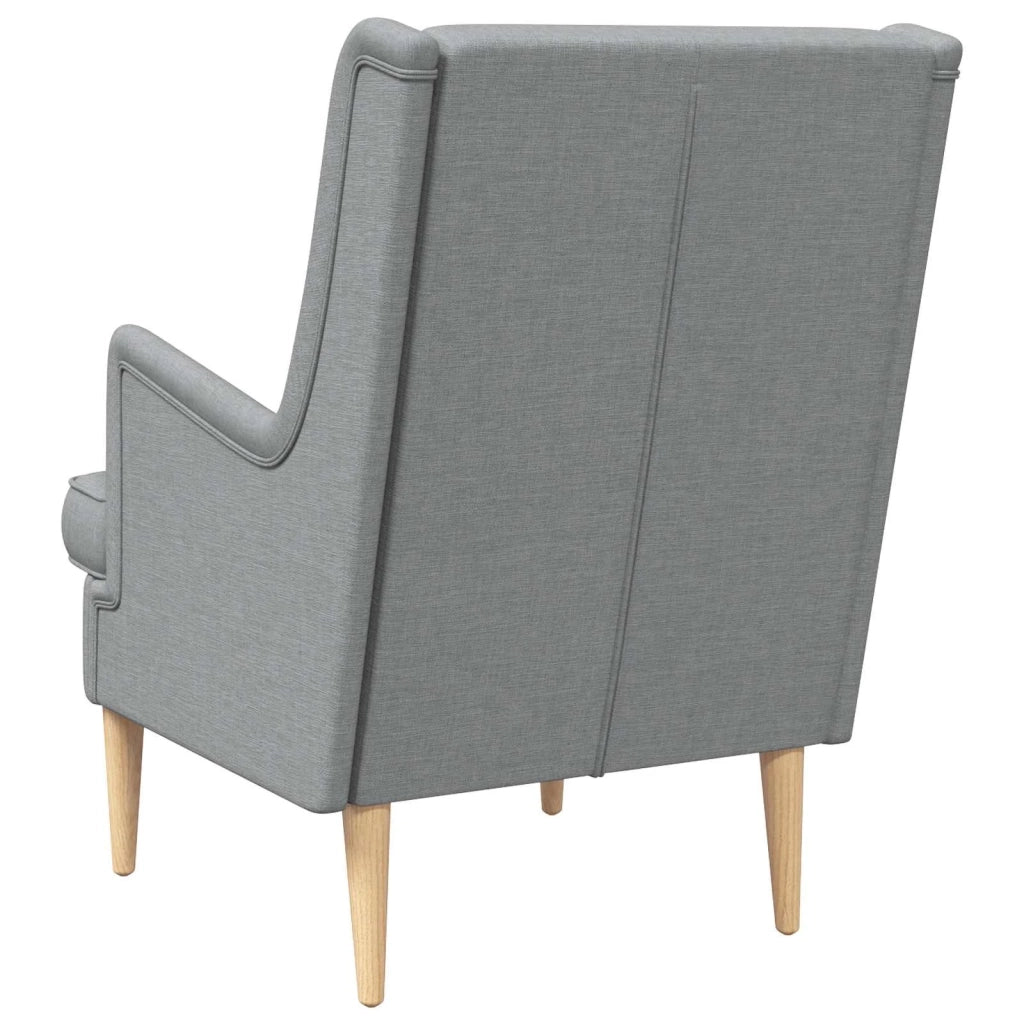 Poltrona-Divano Sedia-Poltroncina Grigio Chiaro Tessuto 599211