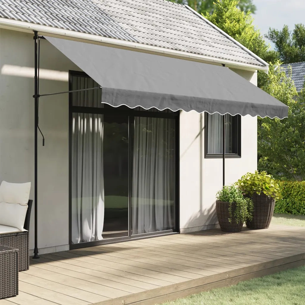 Tessuto di Ricambio per Mantovana Tenda Strisce Antracite 3,5m 367763