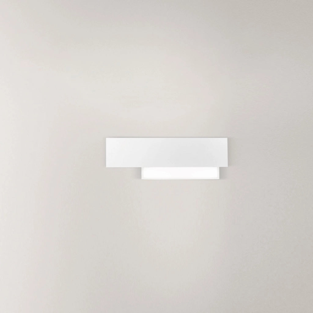 Lampada a Parete DOHA A/P 12W LED 1016lm 3000K Bianco - Applique da Interno in Alluminio e Metacrilato Bisatinato - Gealuce