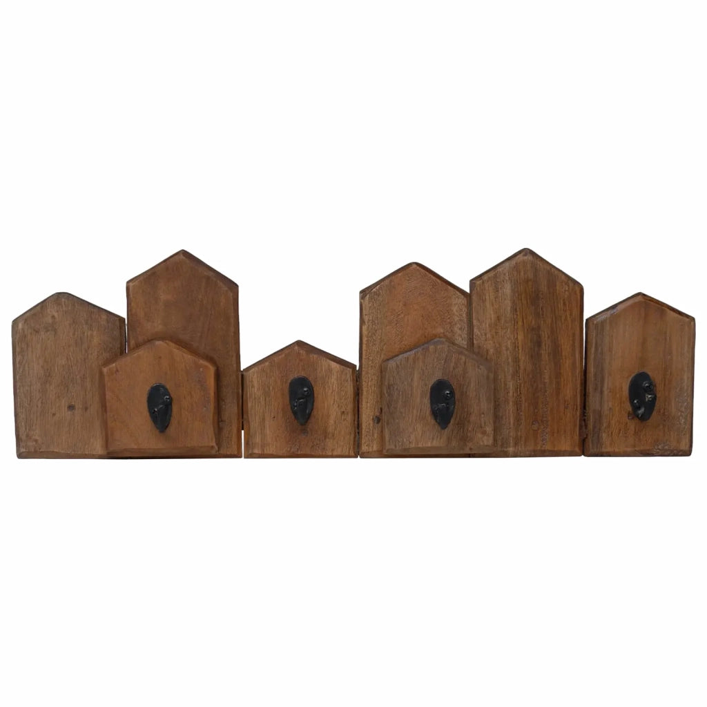 Gruccia Marrone 48 x 8 x 15 cm Legno di Mogano Massello CFW4323808