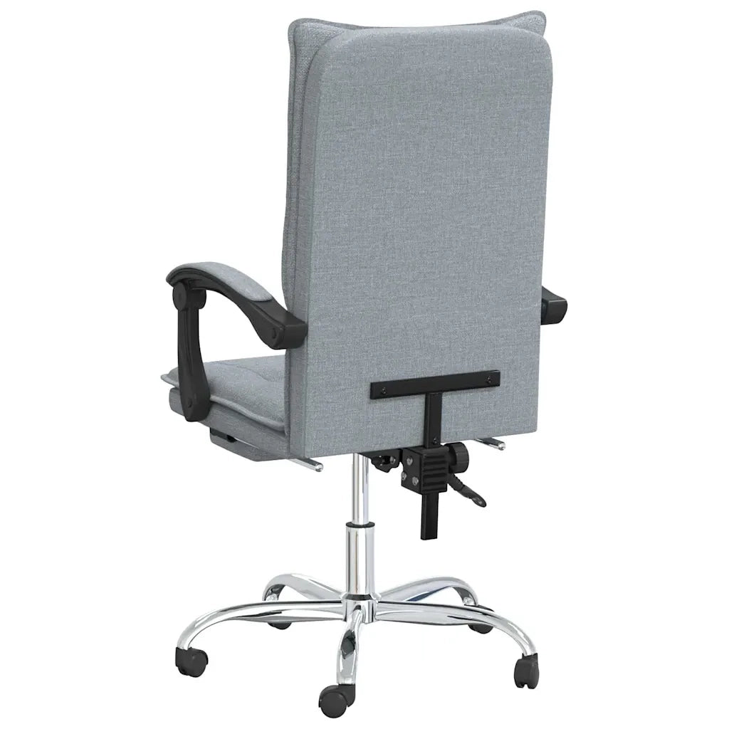 Sedia per studi-Poltrona da Ufficio Reclinabile Grigio Chiaro in Tessuto 974374